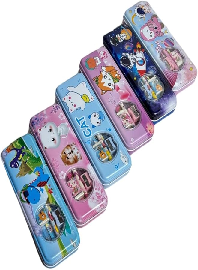 Qshop Kids' Cartoon Cute Colorful Pencil Case - White Bear Metal